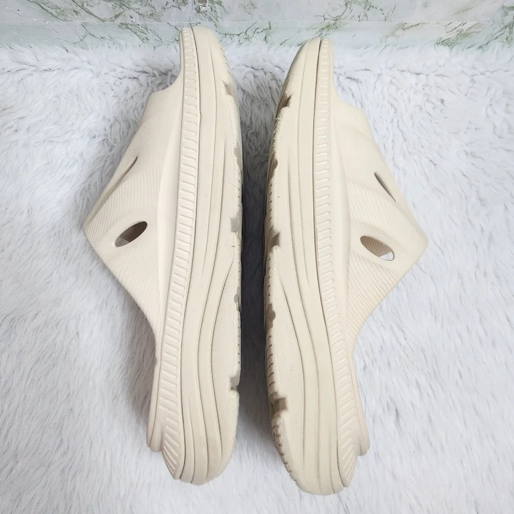 Open Toe Beige Color Slides